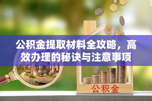通河公积金提取材料全攻略，高效办理的秘诀与注意事项