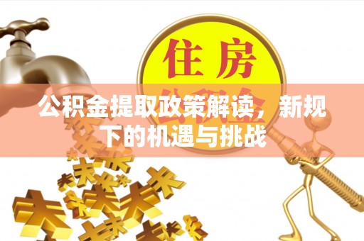 通河公积金提取政策解读，新规下的机遇与挑战