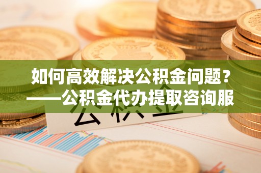 通河如何高效解决公积金问题？——公积金代办提取咨询服务指南