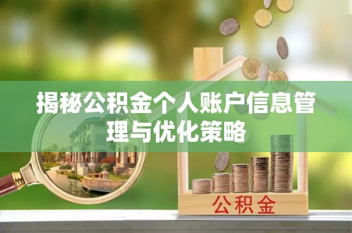 通河揭秘公积金个人账户信息管理与优化策略