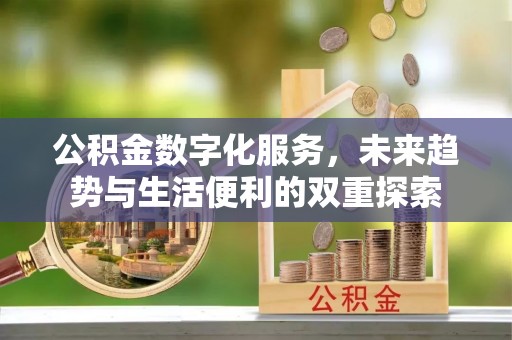 通河公积金数字化服务，未来趋势与生活便利的双重探索