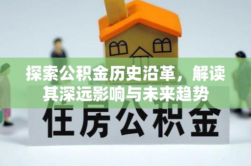 通河探索公积金历史沿革，解读其深远影响与未来趋势